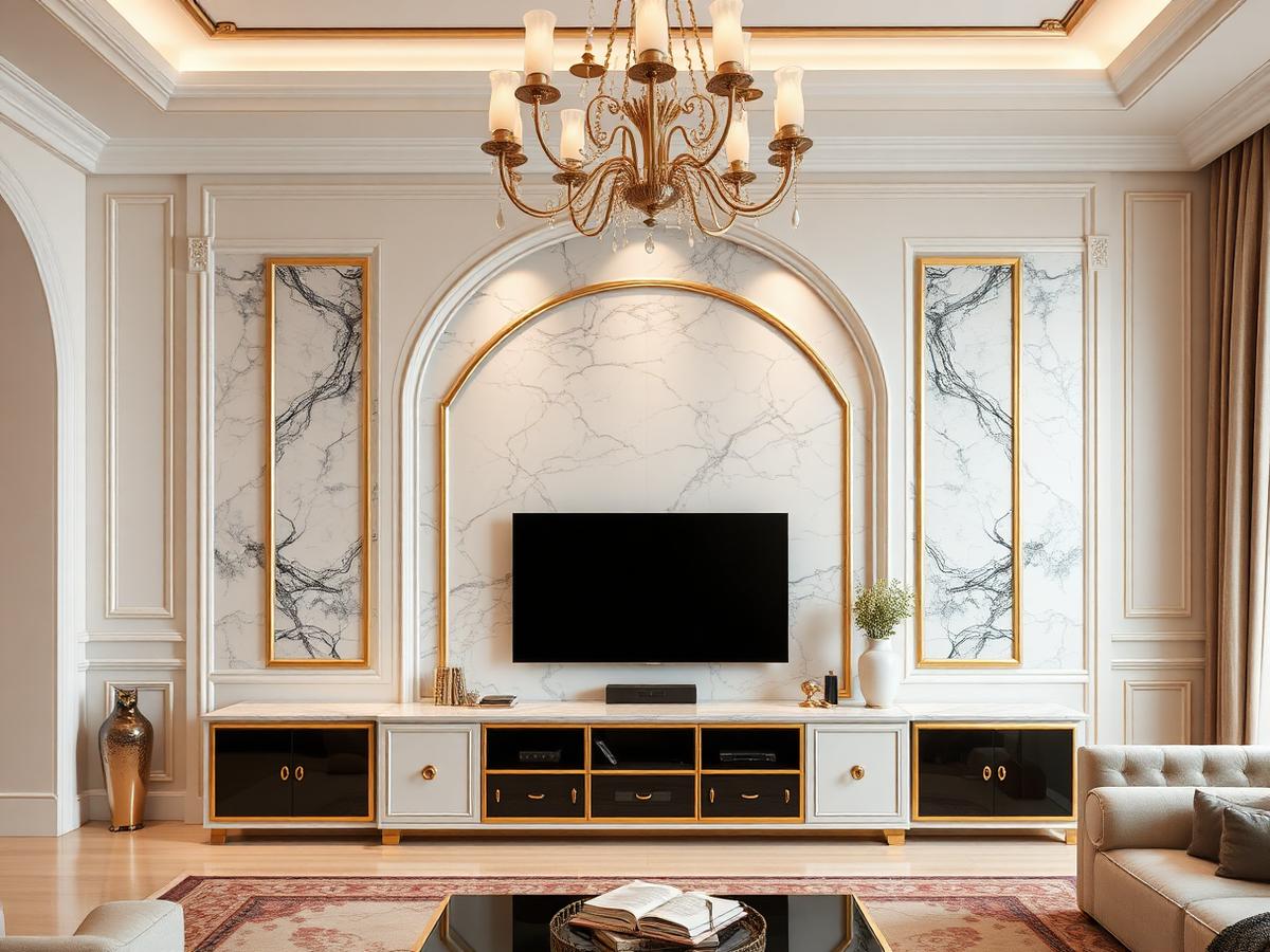 Kabinet TV gaya Luxury